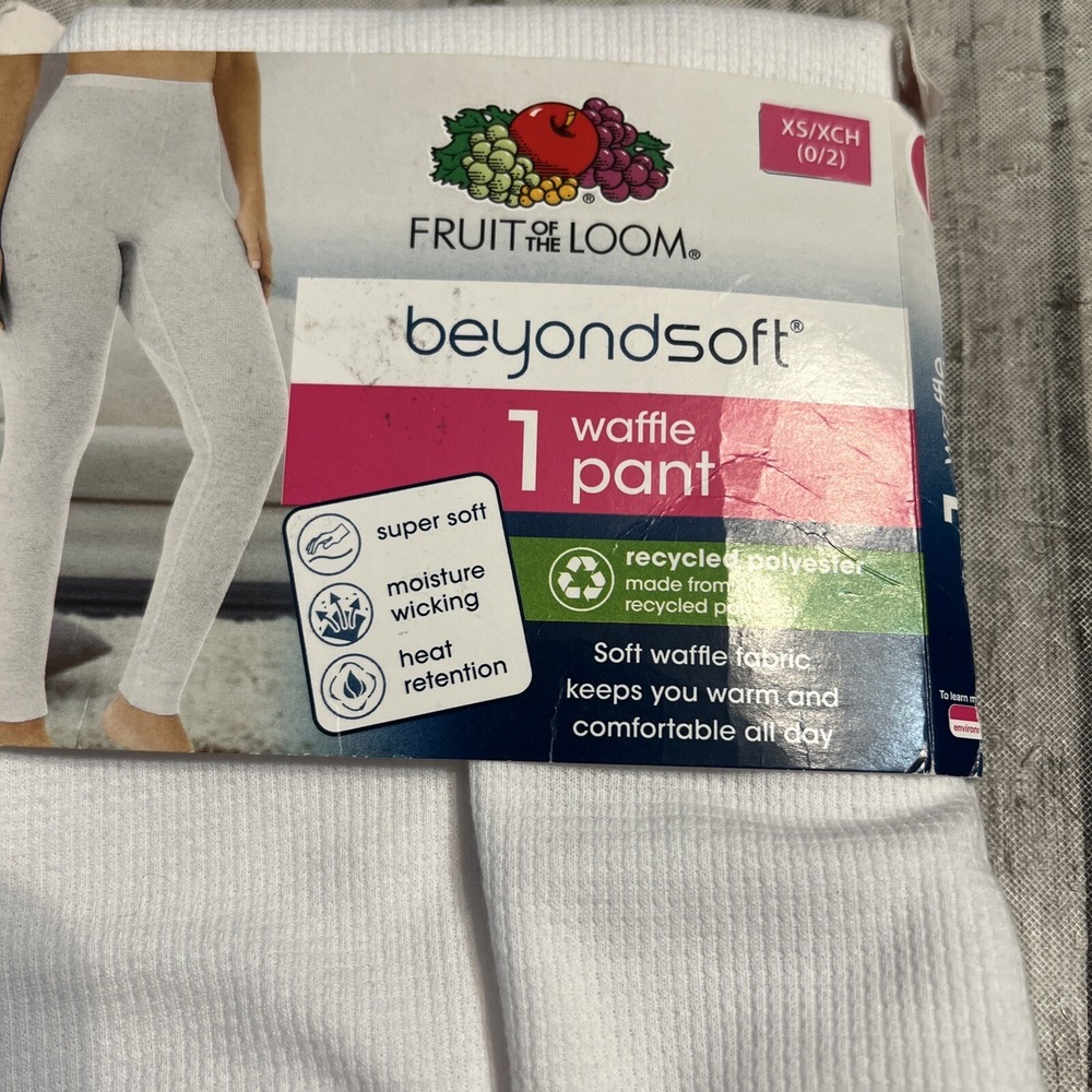 Fruit of the Loom Waffle Pant EverSoft Women's Size‎ Xs 0/2